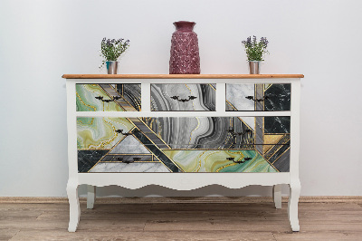 Nálepka na nábytek Art Deco Marble Abstraction