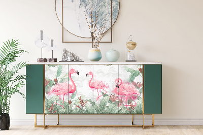 Dekorativní samolepka na nábytek Flamingos