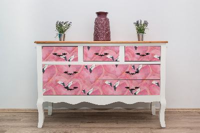 Nálepka na nábytek Flamingos