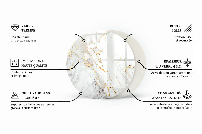 Deska stolu Elegantní jednolitá černá