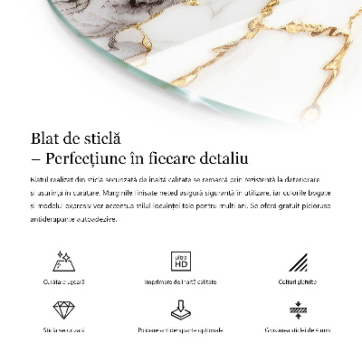 Deska stolu Elegantní jednolitá černá