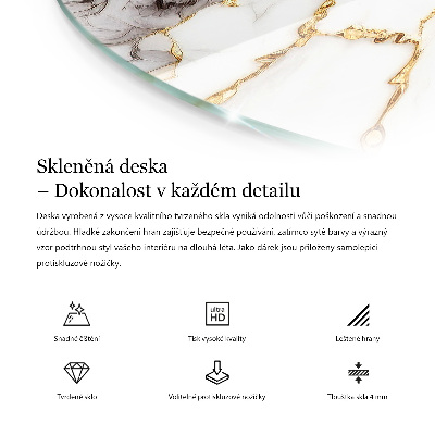 Deska stolu Mramor s jemnými žilkami