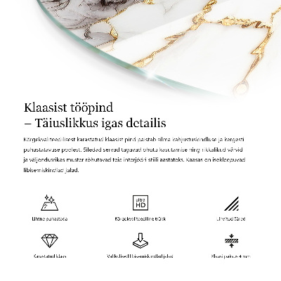 Deska stolu Mramor s jemnými žilkami