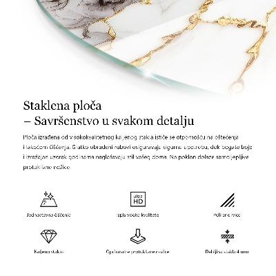 Deska stolu Mramor s jemnými žilkami