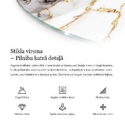 Deska stolu Mramor s jemnými žilkami