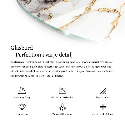 Deska stolu Mramor s jemnými žilkami