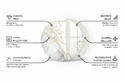 Deska stolu Mramorové žilky v designu