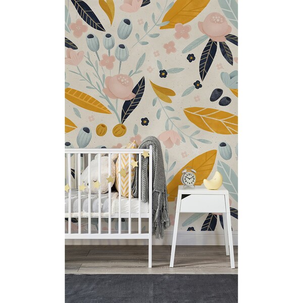 Fototapeta Pastelové květiny v retro stylu