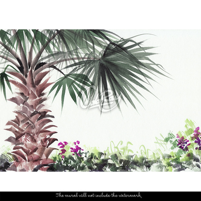Fototapeta Procházka na tropické palmové louce