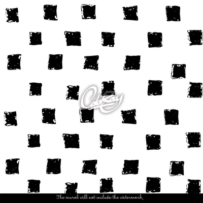 Fototapeta Bílé zdi černé čtverce