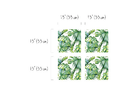 Samolepky Ikea Kallax Tropické listy