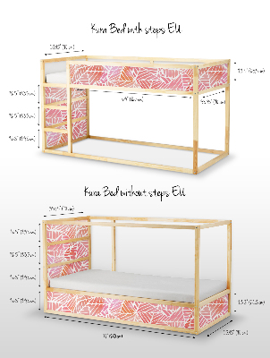  Samolepky Ikea Kura Bed Abstraktní mrazu umění