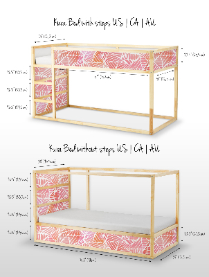  Samolepky Ikea Kura Bed Abstraktní mrazu umění