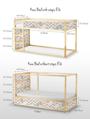  Samolepky Ikea Kura Bed Moderní vzorek čod