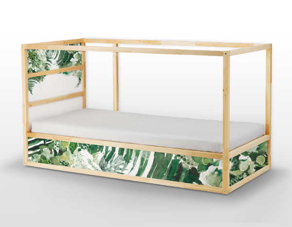  Samolepky Ikea Kura Bed Tropická zelená