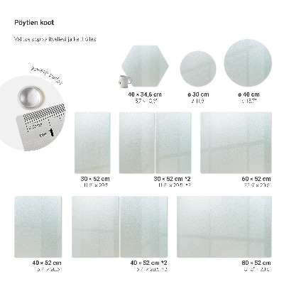 Skleněná krájecí deska obdélníková poloprůhledný