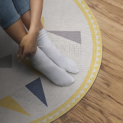 Kulatý vinylový koberec Geometrická abstrakce trojúhelníků