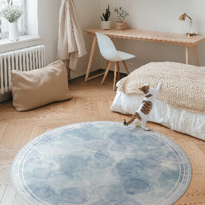 Kulatý vinylový koberec Akvarelové skvrny abstrakce