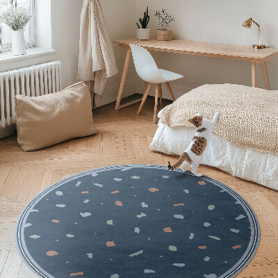 Kulatý vinylový koberec Abstraktní pastelové skvrny