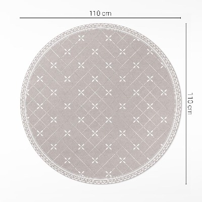 Kulatý vinylový koberec Stylový minimalistický ozdobný vzor