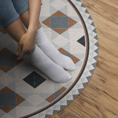 Kulatý vinylový koberec Geometrická mozaika krásné dlaždice