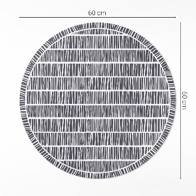 Kulatý vinylový koberec Abstrakce linií vzor drobné čárky