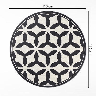 Kulatý vinylový koberec Moderní geometrický vzor