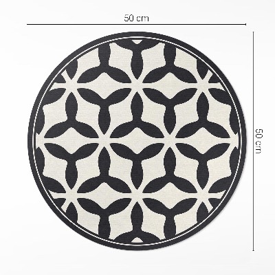 Kulatý vinylový koberec Moderní geometrický vzor
