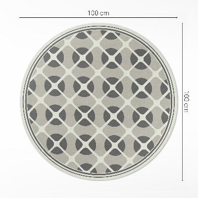 Kulatý vinylový koberec Minimalistická mozaika geometrické tvary