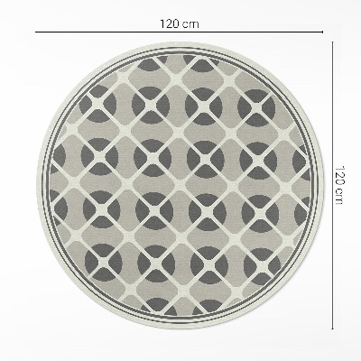 Kulatý vinylový koberec Minimalistická mozaika geometrické tvary
