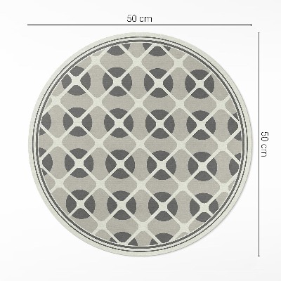 Kulatý vinylový koberec Minimalistická mozaika geometrické tvary