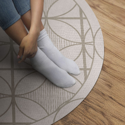 Kulatý vinylový koberec Elegantní minimalistický ozdobný vzor