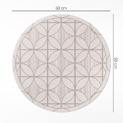 Kulatý vinylový koberec Elegantní minimalistický ozdobný vzor