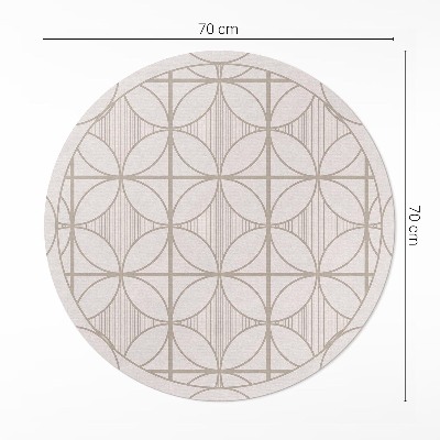Kulatý vinylový koberec Elegantní minimalistický ozdobný vzor