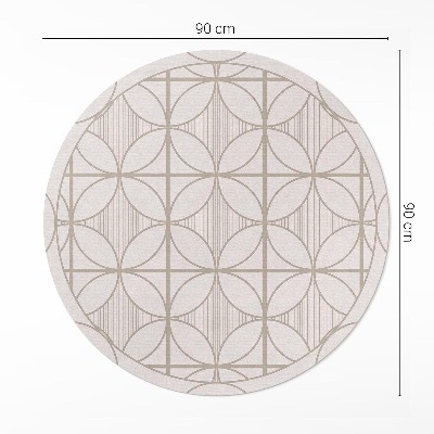 Kulatý vinylový koberec Elegantní minimalistický ozdobný vzor
