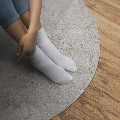 Kulatý vinylový koberec Surový kámen industriální beton