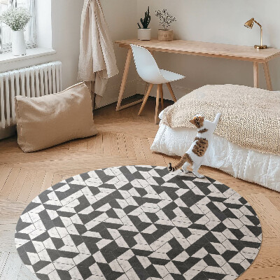 Kulatý vinylový koberec Módní kamenná mozaika s mramorem