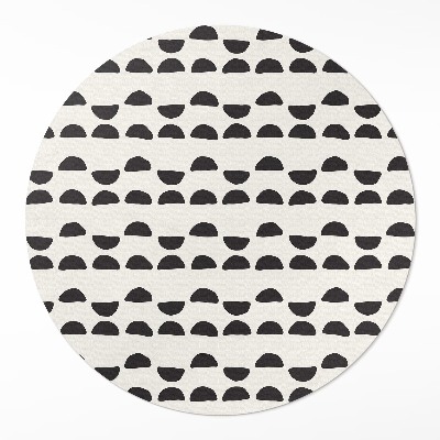 Kulatý vinylový koberec Nepravidelné půlměsíce vzor boho