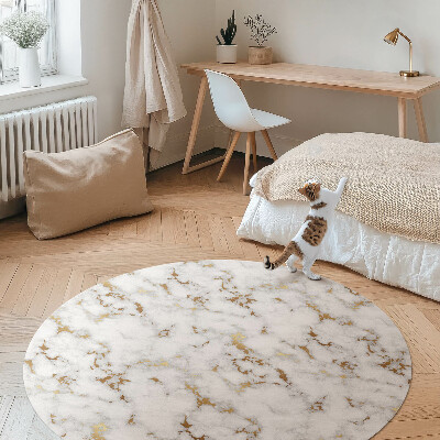 Kulatý vinylový koberec Světlý mramor módní kámen
