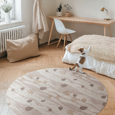 Boho lístky na pozadí vln ilustrace