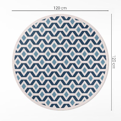 Kulatý vinylový koberec Geometrický vzor ornamenty