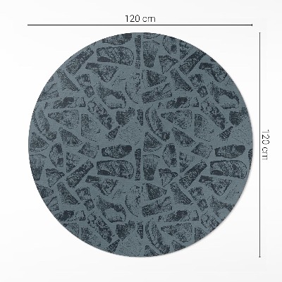 Kulatý vinylový koberec Kamenná cesta elegantní vzor