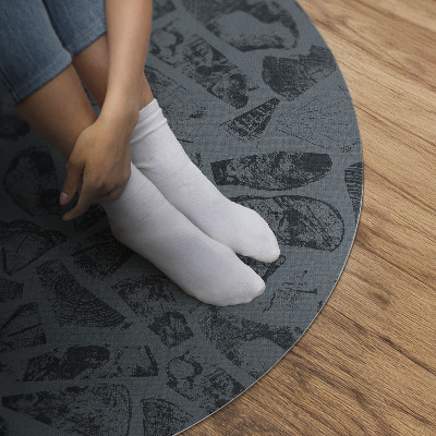 Kulatý vinylový koberec Kamenná cesta elegantní vzor
