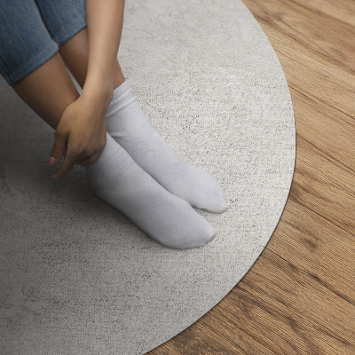 Kulatý vinylový koberec Textura betonu světlý kámen
