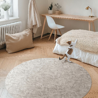 Kulatý vinylový koberec Abstraktní vzor imitace látky