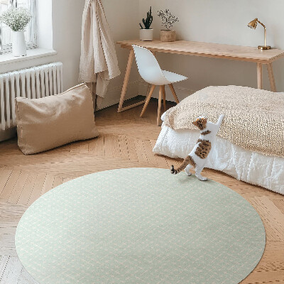 Kulatý vinylový koberec Drobná mozaika geometrický vzor
