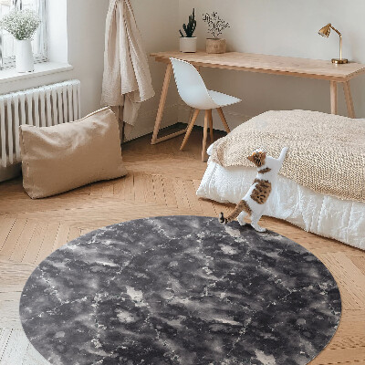 Kulatý vinylový koberec Dekorativní kámen ozdobný mramor