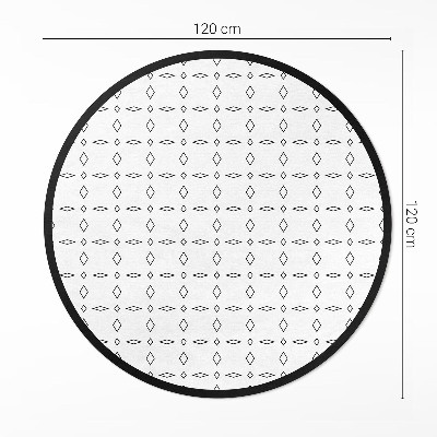 Kulatý vinylový koberec Minimalistické moderní ornamenty