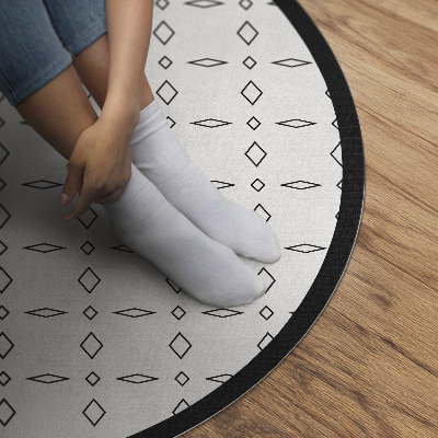 Kulatý vinylový koberec Minimalistické moderní ornamenty