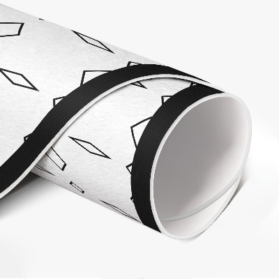 Kulatý vinylový koberec Minimalistické moderní ornamenty